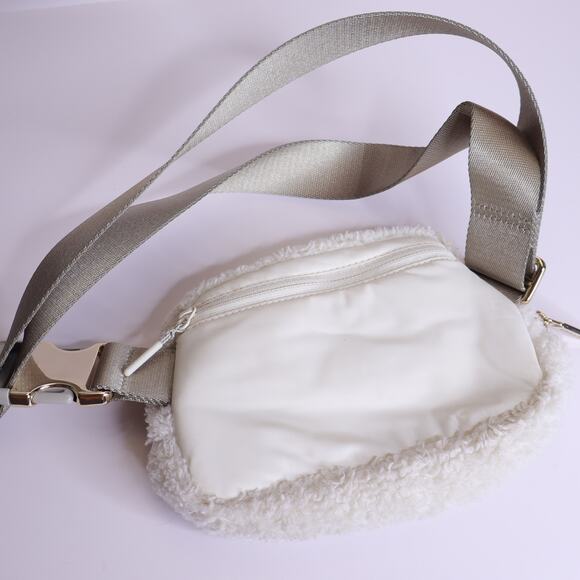 LULULEMON Fleece Everywhere Belt Bag Light Ivory Shoulder Crossbody Purse - Picture 3 of 7